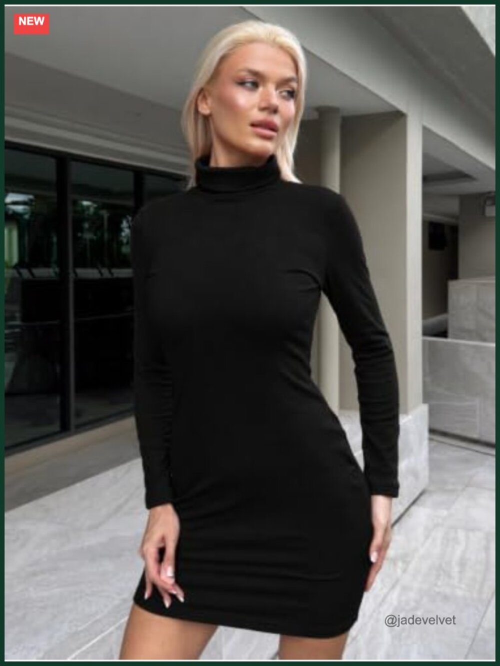 Zeagoo Women Long Sleeve Dress Turtleneck Ribbed Fall Dresses - Picture 2 of 6